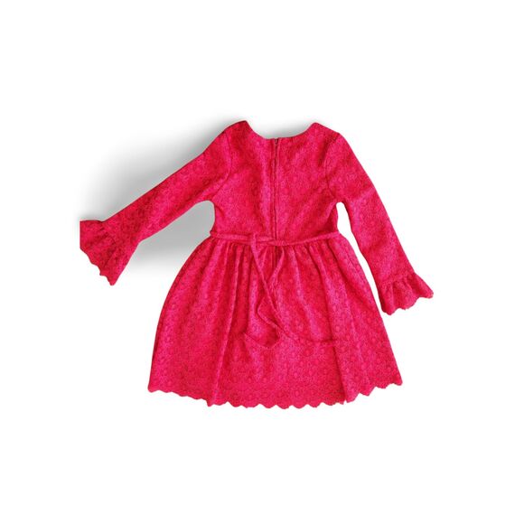 ❤️ Rare Editions Girl's Size 6X Red Sleeveless Lace Valentine Party Dress❤️ - Picture 2 of 8